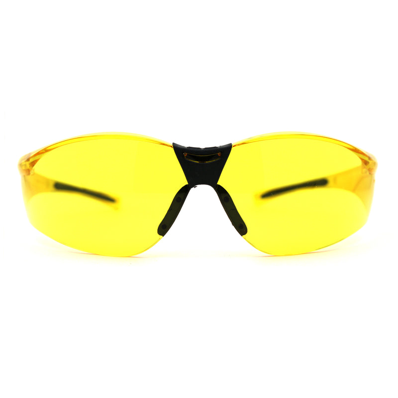 Mens ANSI Z87.1+ Sport Warp Around Safety Glasses