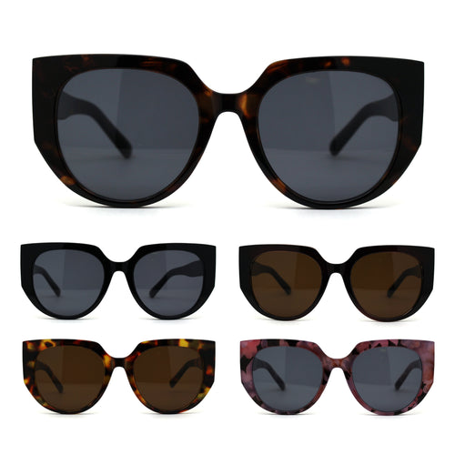 Womens Squared Designer Plastic Butterfly Chic Sunglasses