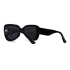 Womens Thick Plastic Mod Tear Drop Shape Butterfly Sunglasses