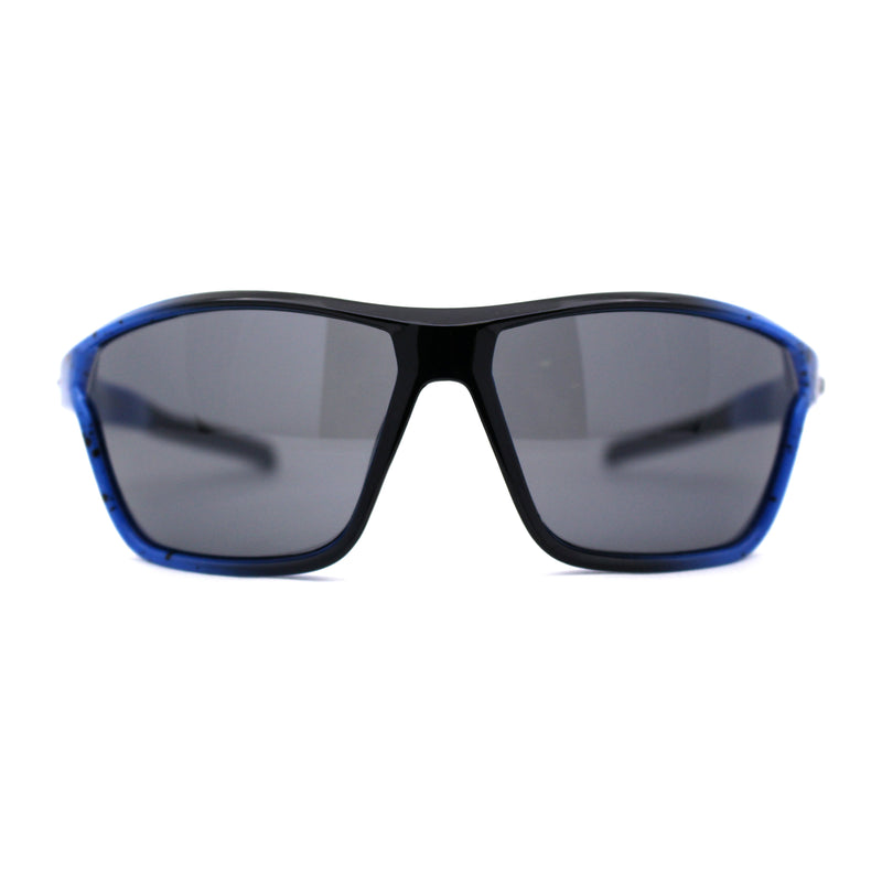 Xloop Mens Sport Wrap Around Rectangular Plastic Sunglasses