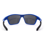 Xloop Mens Sport Wrap Around Rectangular Plastic Sunglasses