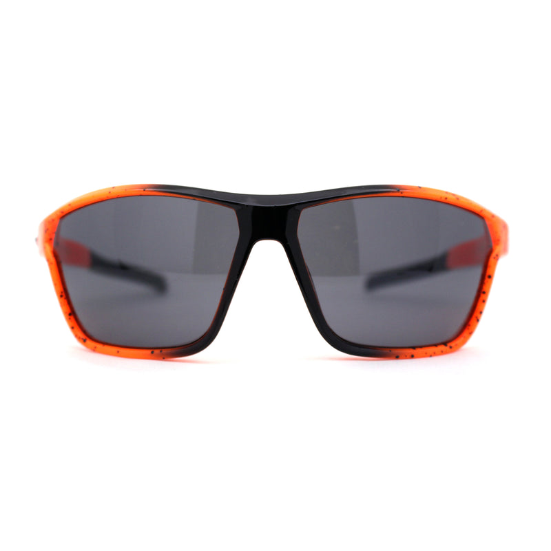 Xloop Mens Sport Wrap Around Rectangular Plastic Sunglasses