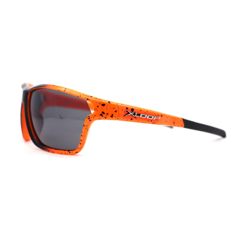 Xloop Mens Sport Wrap Around Rectangular Plastic Sunglasses