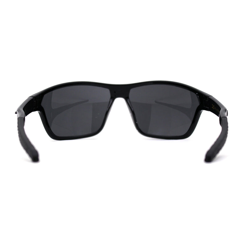 Xloop Mens Sport Wrap Around Rectangular Plastic Sunglasses