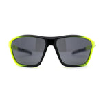 Xloop Mens Sport Wrap Around Rectangular Plastic Sunglasses