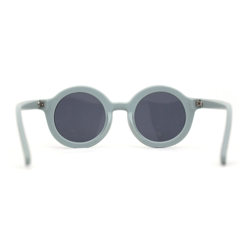 Kids Child Size Thick Plastic Round Circle Lens Retro Sunglasses