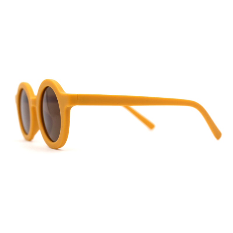 Kids Child Size Thick Plastic Round Circle Lens Retro Sunglasses