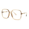 Womens 90s Oversize Rectangular Butterfly Clear Lens Eyeglasses