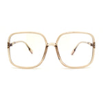 Womens 90s Oversize Rectangular Butterfly Clear Lens Eyeglasses