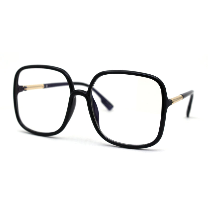 Womens 90s Oversize Rectangular Butterfly Clear Lens Eyeglasses