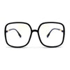 Womens 90s Oversize Rectangular Butterfly Clear Lens Eyeglasses