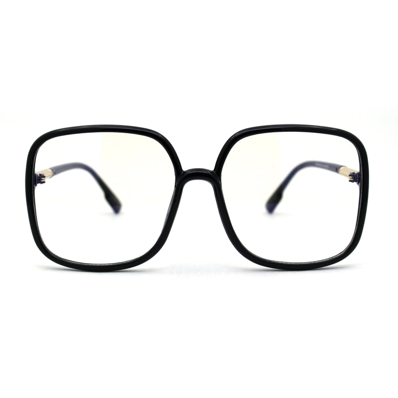 Womens 90s Oversize Rectangular Butterfly Clear Lens Eyeglasses