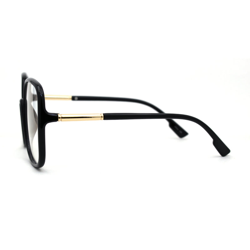 Womens 90s Oversize Rectangular Butterfly Clear Lens Eyeglasses