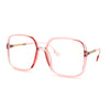 Womens 90s Oversize Rectangular Butterfly Clear Lens Eyeglasses