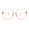 Womens 90s Oversize Rectangular Butterfly Clear Lens Eyeglasses