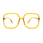 Womens 90s Oversize Rectangular Butterfly Clear Lens Eyeglasses