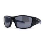 Mens Xloop Thick Temple Sport Biker Wrap Sunglasses