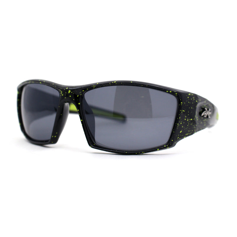 Mens Xloop Thick Temple Sport Biker Wrap Sunglasses