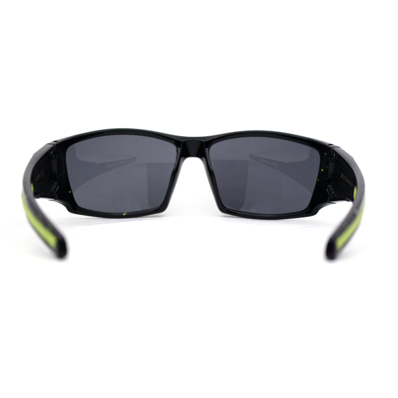 Mens Xloop Thick Temple Sport Biker Wrap Sunglasses