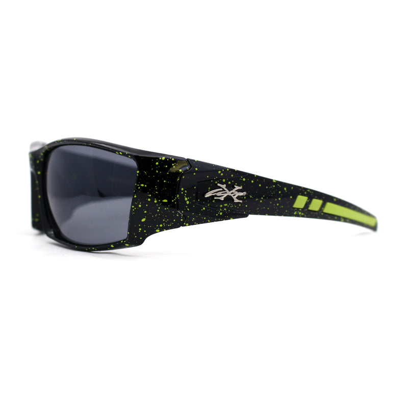 Mens Xloop Thick Temple Sport Biker Wrap Sunglasses