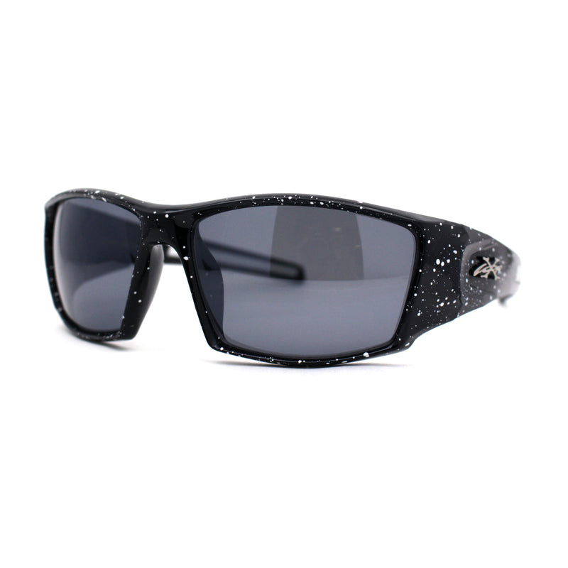 Mens Xloop Thick Temple Sport Biker Wrap Sunglasses