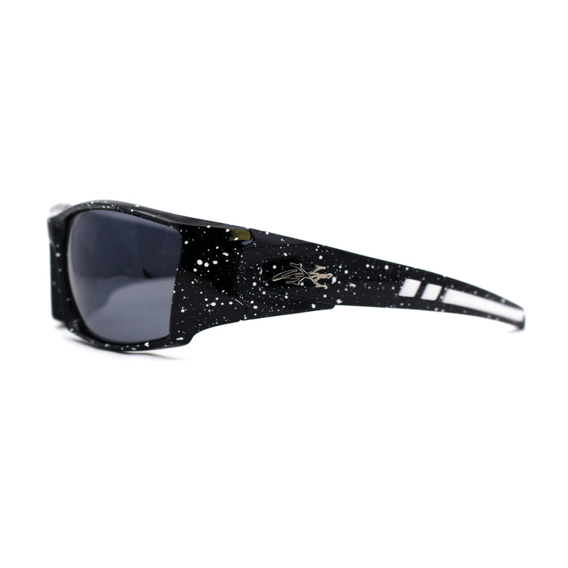 Mens Xloop Thick Temple Sport Biker Wrap Sunglasses