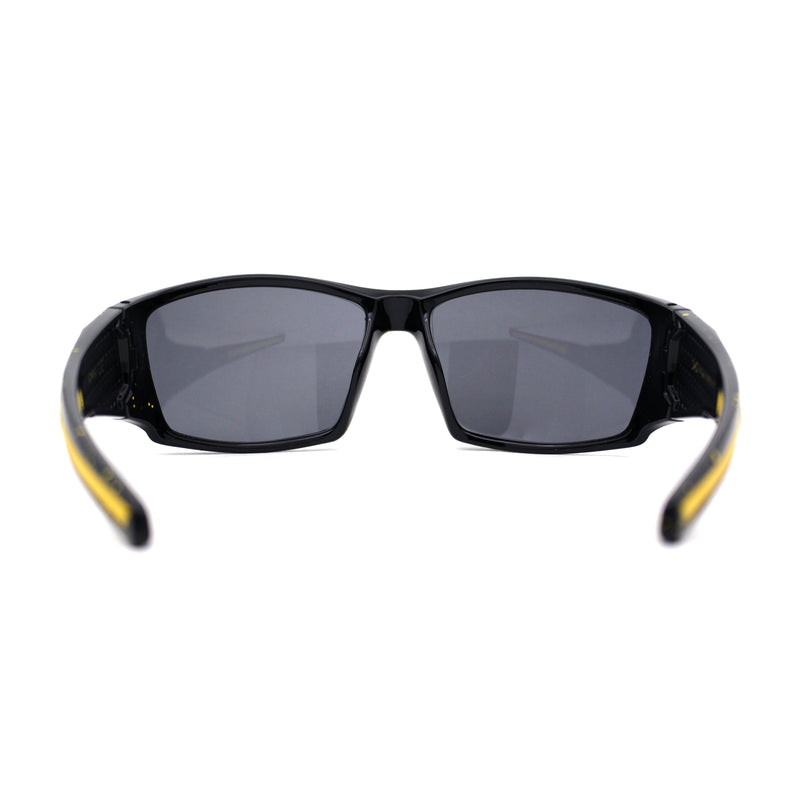 Mens Xloop Thick Temple Sport Biker Wrap Sunglasses
