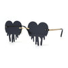 Womens Melting Heart Rimless Lolita Sunglasses