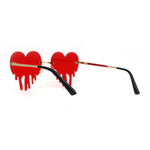 Womens Melting Heart Rimless Lolita Sunglasses