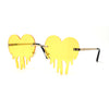 Womens Melting Heart Rimless Lolita Sunglasses