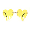 Womens Melting Heart Rimless Lolita Sunglasses