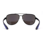 Mens Xloop 90s Classic Officer Cop Sport Rectangle Metal Sunglasses