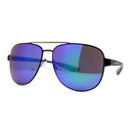 Mens Xloop 90s Classic Officer Cop Sport Rectangle Metal Sunglasses