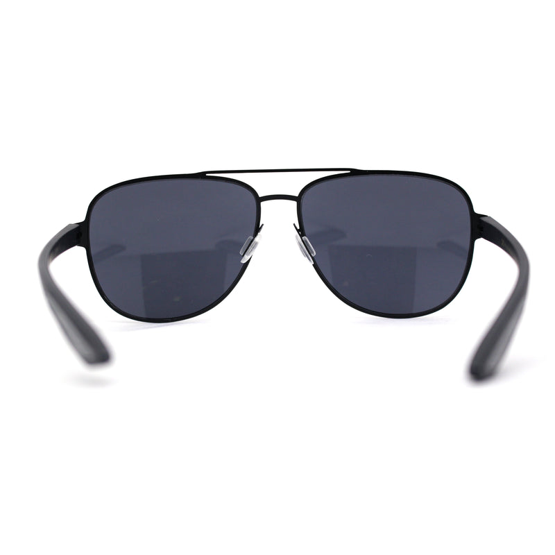 Mens Xloop 90s Classic Officer Cop Sport Rectangle Metal Sunglasses