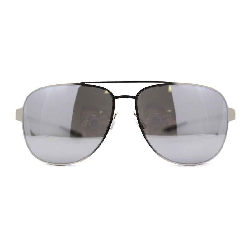 Mens Xloop 90s Classic Officer Cop Sport Rectangle Metal Sunglasses