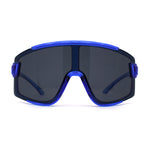 Mens Exposed Lens Oversize Shield Sport Plastic Sunglasses