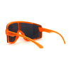 Mens Exposed Lens Oversize Shield Sport Plastic Sunglasses