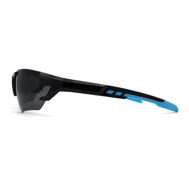 Mens Premium Polarized Lens Warp Around Aerodynamic Sport Sunglasses