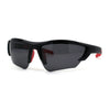 Mens Premium Polarized Lens Warp Around Aerodynamic Sport Sunglasses