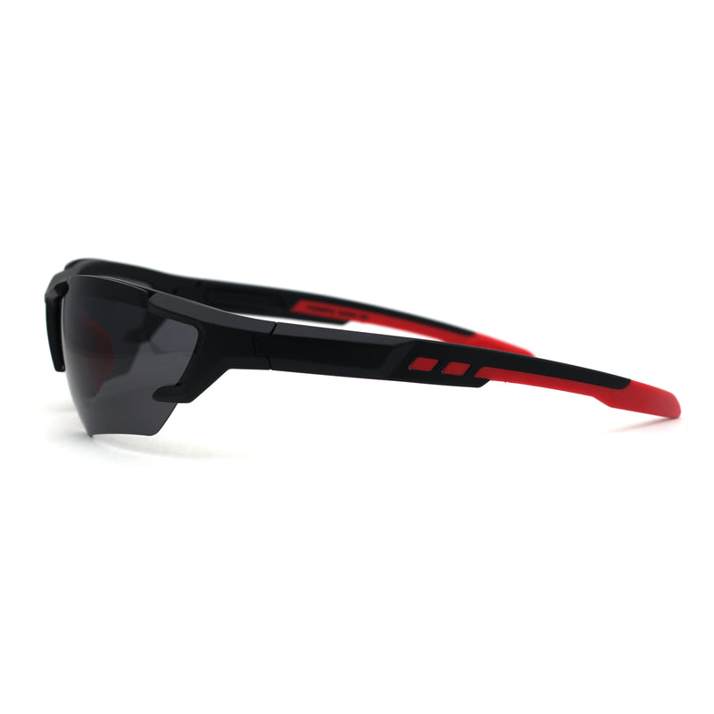 Mens Premium Polarized Lens Warp Around Aerodynamic Sport Sunglasses