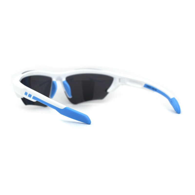 Mens Premium Polarized Lens Warp Around Aerodynamic Sport Sunglasses