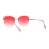 Womens Metal Rim Butterfly Half Rim Chic Sunglasses