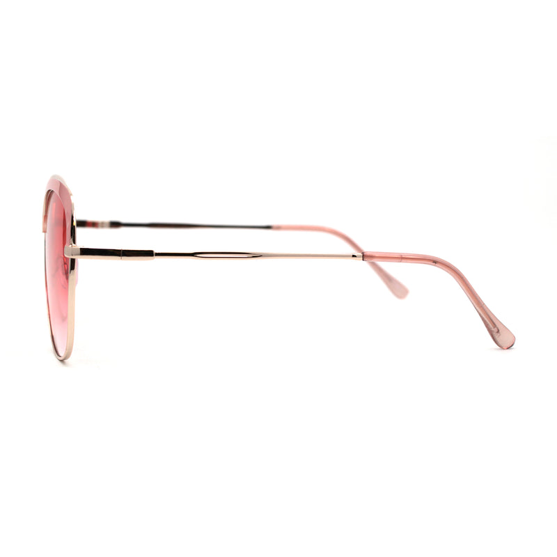 Womens Metal Rim Butterfly Half Rim Chic Sunglasses