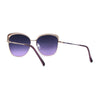 Womens Metal Rim Butterfly Half Rim Chic Sunglasses