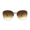 Womens Metal Rim Butterfly Half Rim Chic Sunglasses