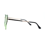 Womens Retro Unique Melting Heart Rimless Sunglasses