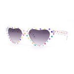 Girls Kids Size Heart Shape Fun Print Plastic Sunglasses
