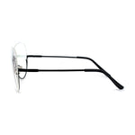 Womens Upside Down Half Rim Butterfly Metal Rim Fashion Eyeglasses