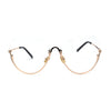 Womens Upside Down Half Rim Butterfly Metal Rim Fashion Eyeglasses