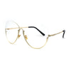 Womens Upside Down Half Rim Butterfly Metal Rim Fashion Eyeglasses